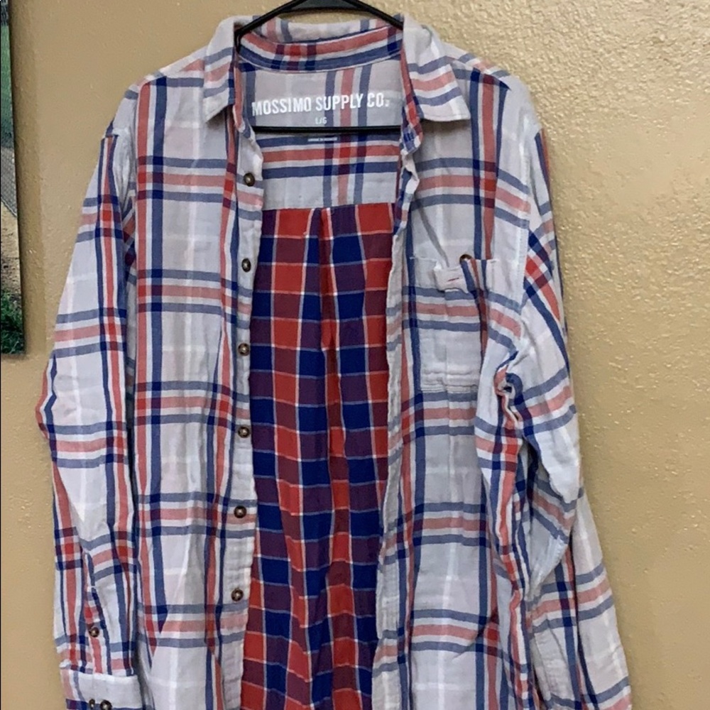 Red white and blue flannel